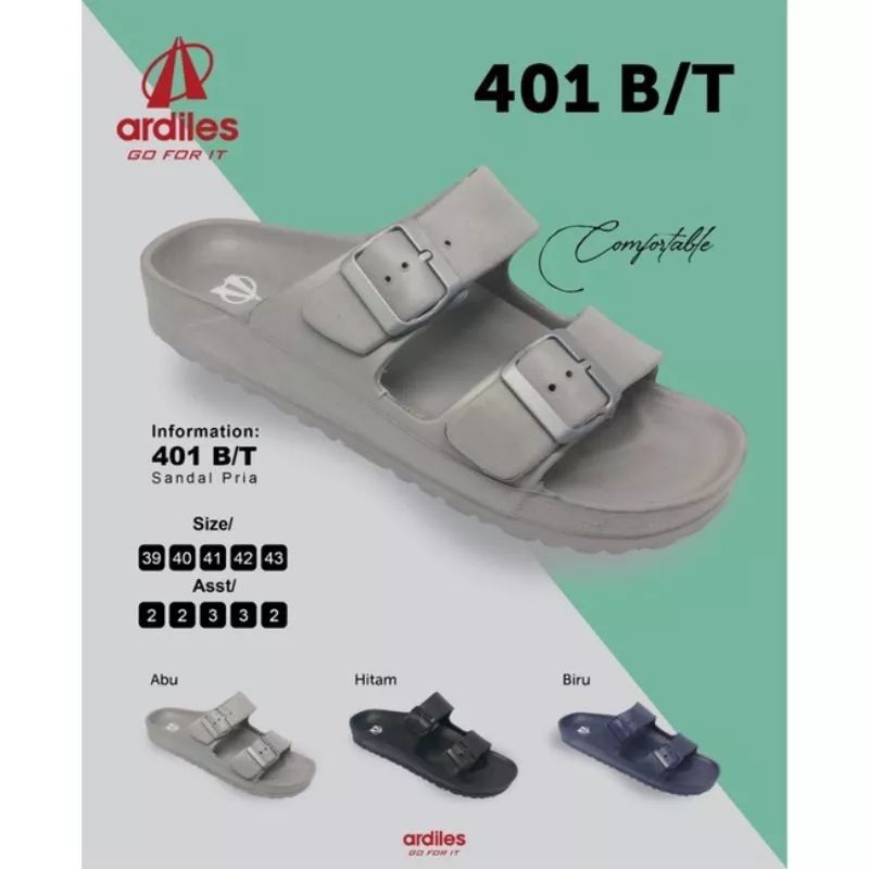 Sandal karet plastik 401 B unisex cewek cowok