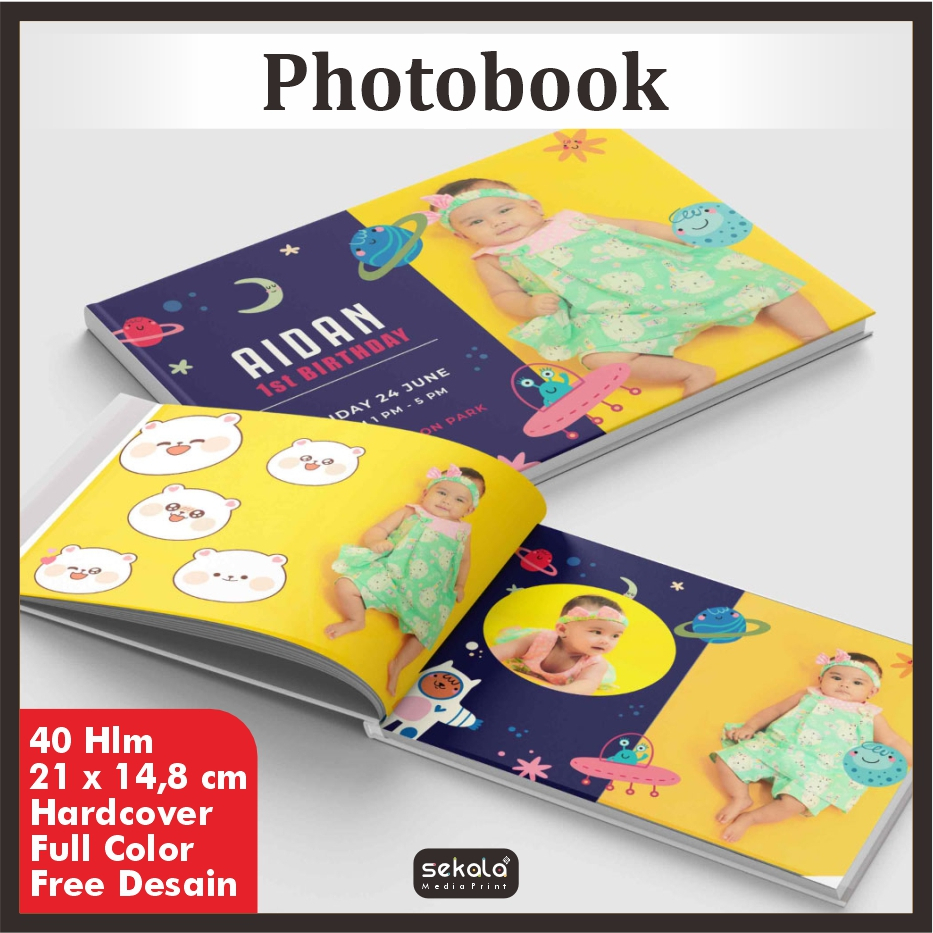 Photobook Custom Desain 40 Hlm Ukuran A5 A4 Album Foto Yearbook Buku Tahunan Sekolah BTS Hardcover