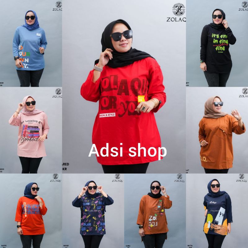 ZOLAQU OVERSIZE ORIGINAL/zolaqu original terbaru/kaos wanita