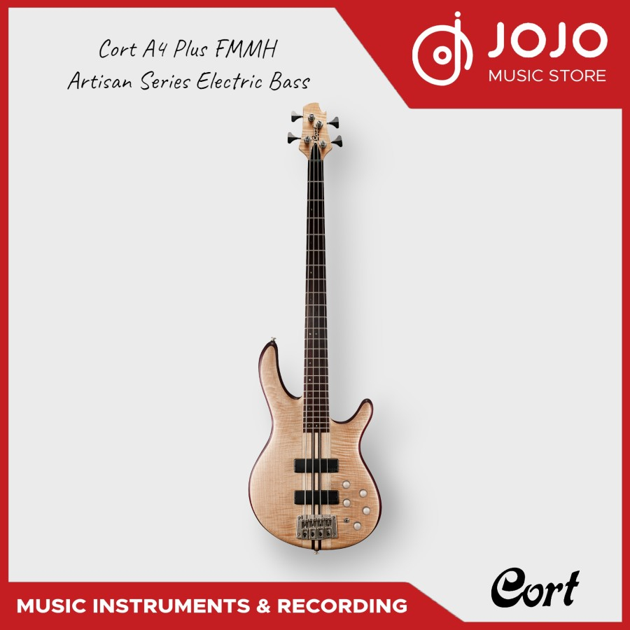 Cort Artisan A4 Plus FMMH Electric Bass - Open Pore Natural