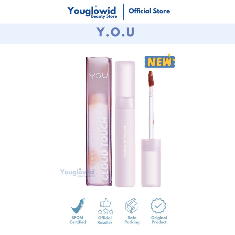 YOU Cloud Touch Fixing Lip Tint Soft Velvet Finish Lip Stain | Korean Style Lipstik Bibir | Melembapkan Tahan Lama liptint with Ceramide