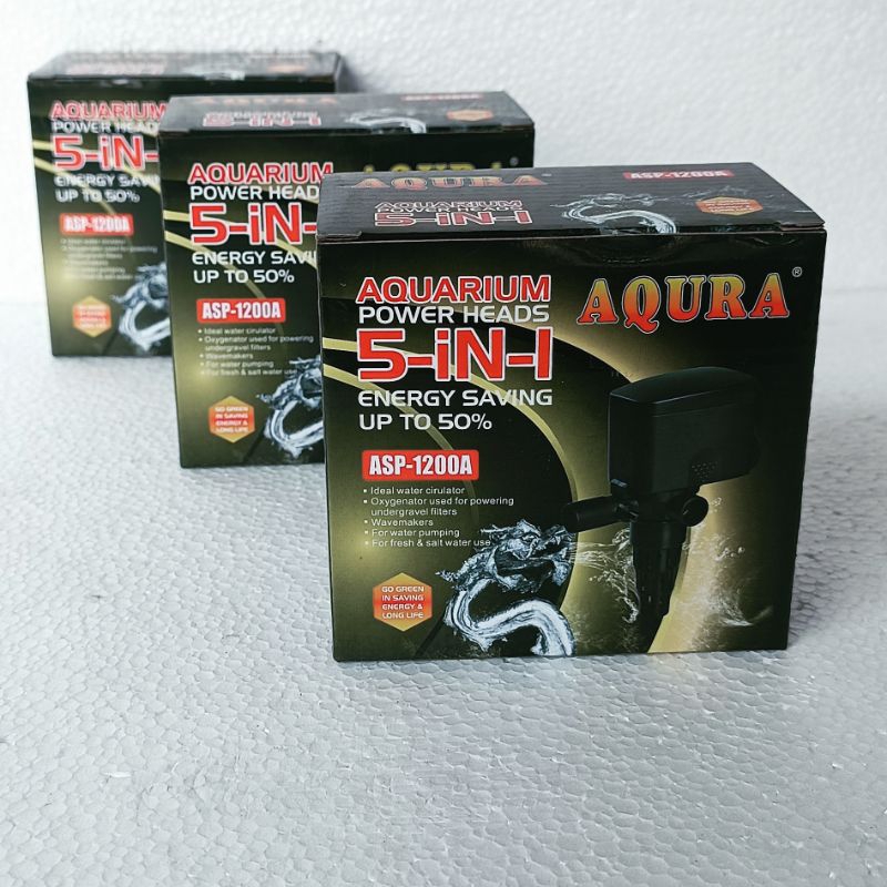 AQURA ASP 1200 A mesin pompa filter celup akuarium ph power heads aquarium waterpump kolam lph water pump