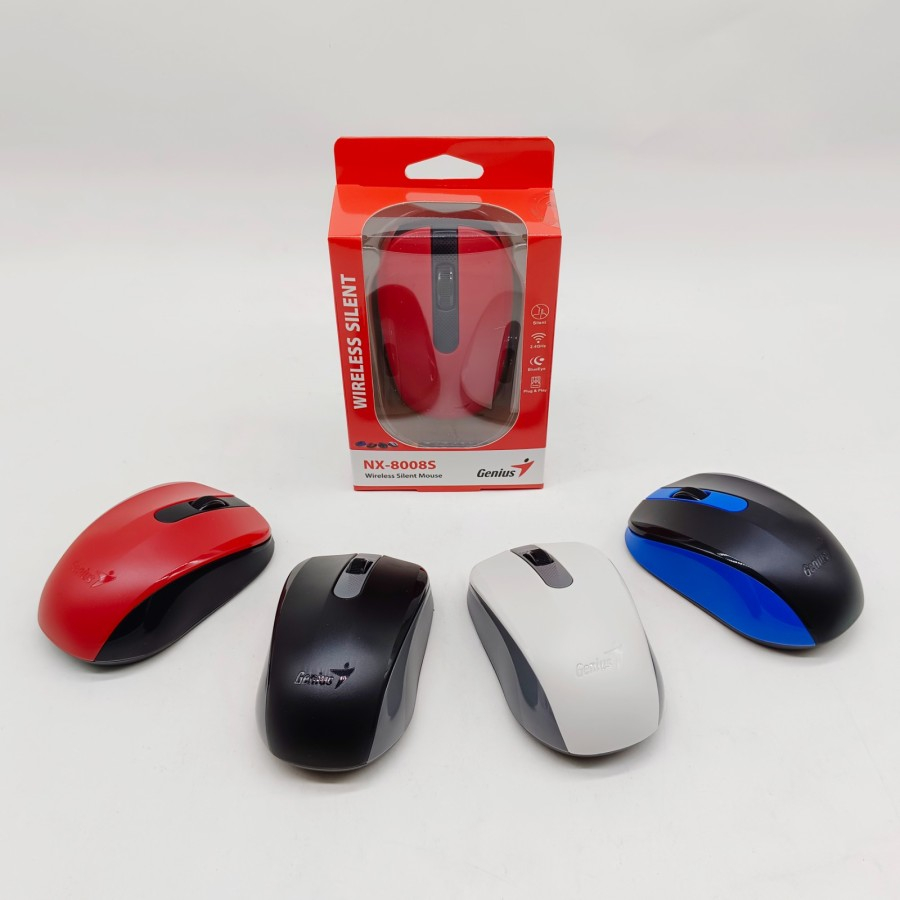 MOUSE GENIUS NX8008S WIRELESS SILENT  The quiet wireless 2.4 GHz mouse