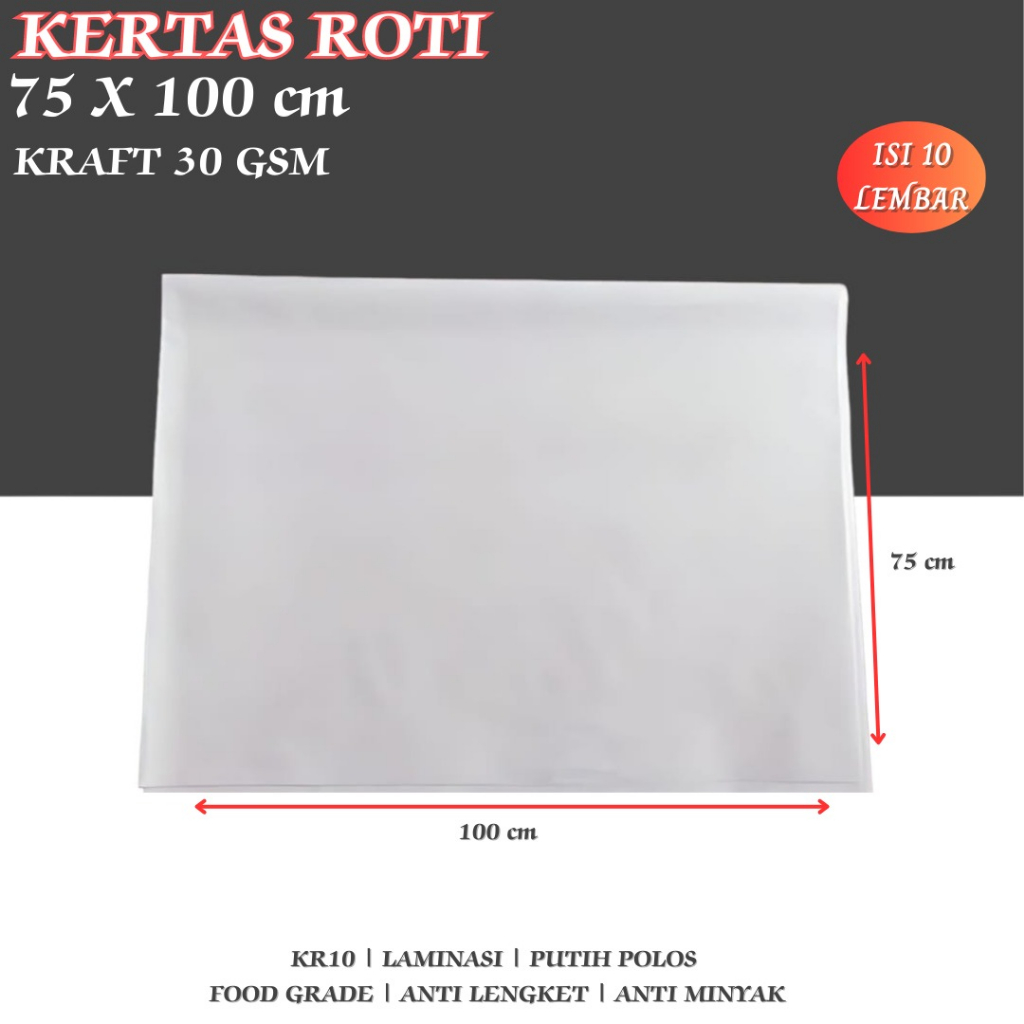 Kertas Roti Baking Paper Kertas Layangan (Isi 10 Pcs-KR10)