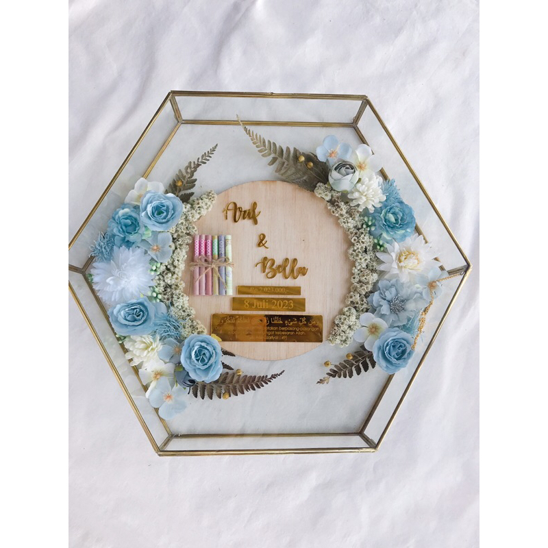 Mahar terrarium segienam ukuran 40x40 cm | Mahar murah | mahar pernikahan terrarium | mahar kekinian