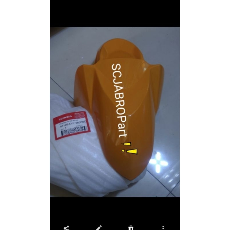 FENDER FRONT ORANGE HONDA BEAT CARBU..61100 KVY 960CB0...ORI AHM