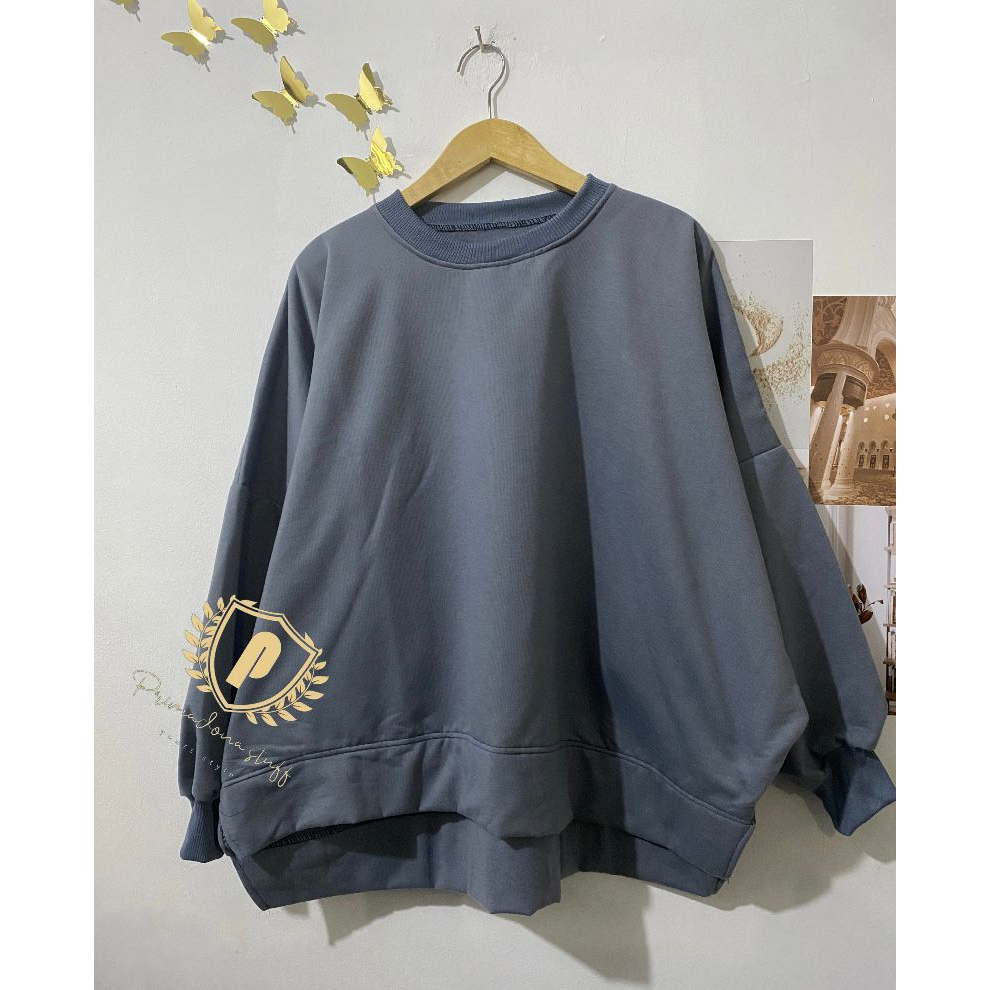 Blouse wanita Lengan panjang jumbo Oversize Lengan Balon Atasan Wanita Bigsize Korean Style XXXL