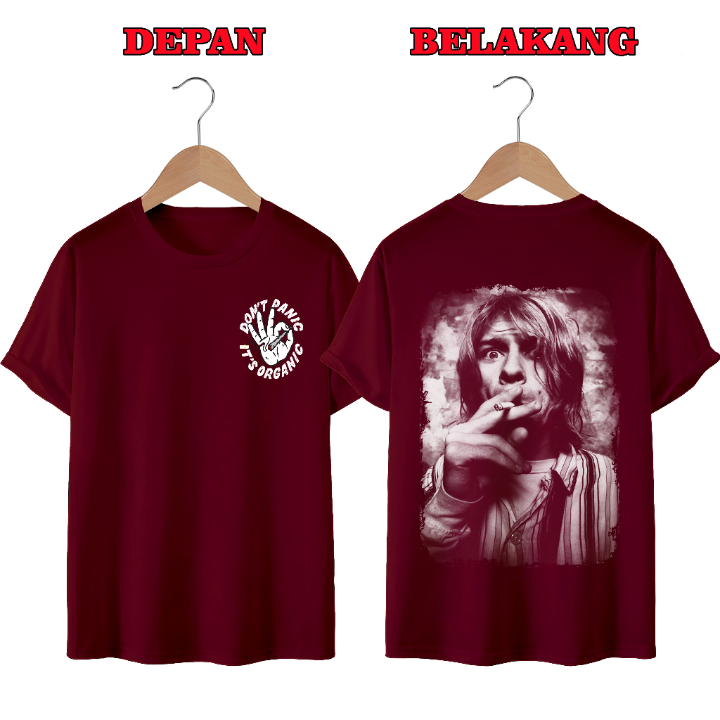 KAOS DISTRO UNISEX PRIA DAN WANITA TERBARU, KURTCOBAIN