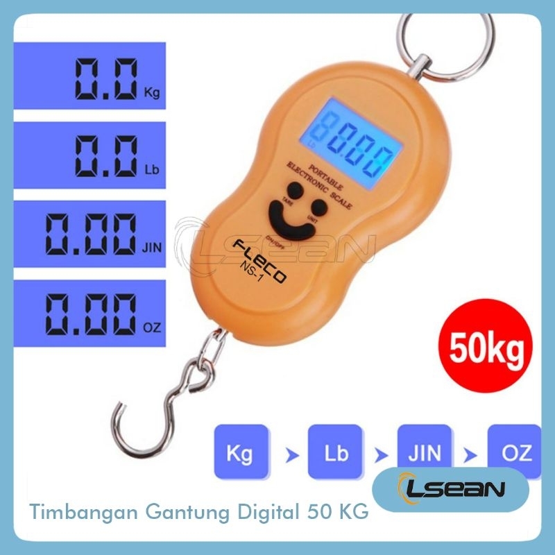 TIMBANGAN GANTUNG KOPER SCALE DIGITAL PORTABLE ELECTRONIC 50KG NS-1