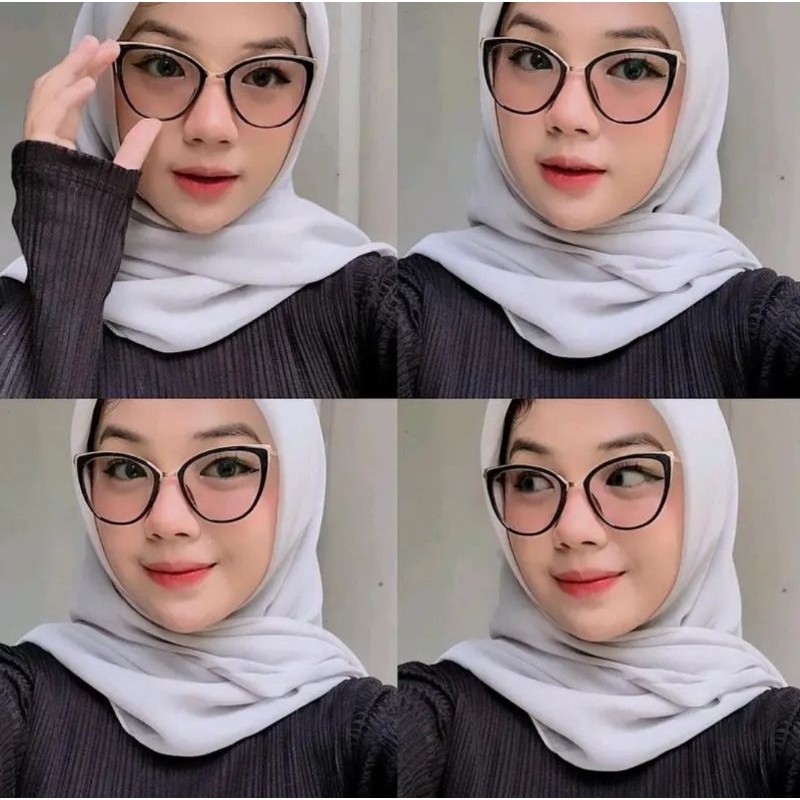 KACAMATA 5234 CAT EYE LEOPARD PHOTOCROMIC BLUECROMIC