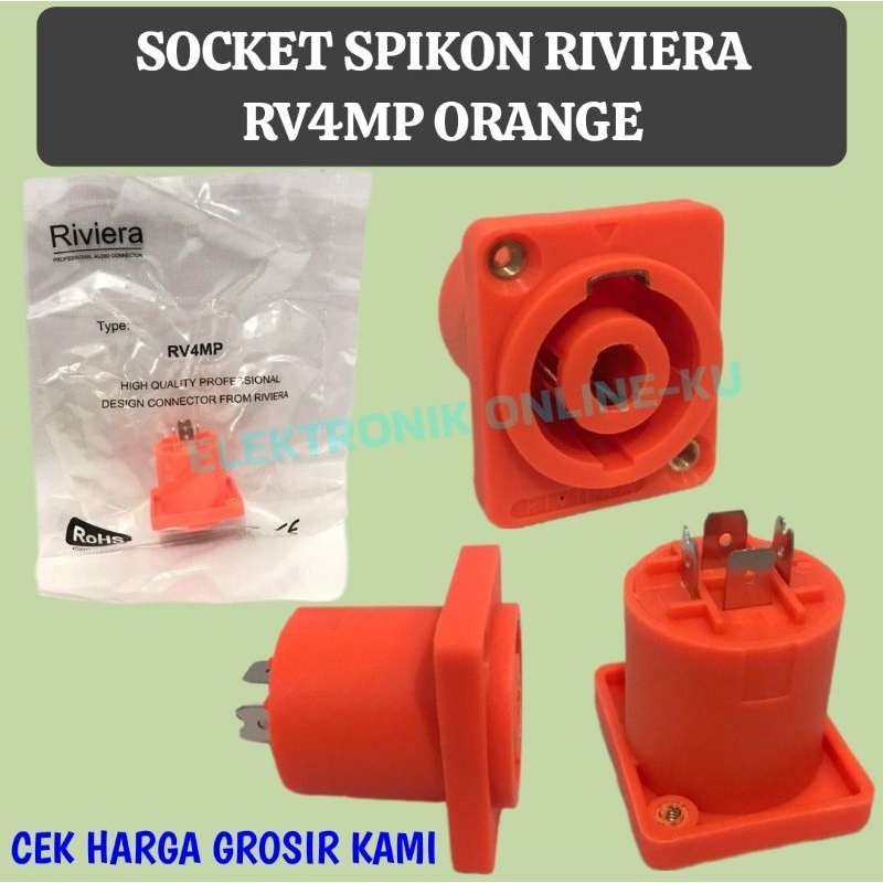 SOCKET SPIKON SPEAKON RIVIERA RV4MP ORANGE