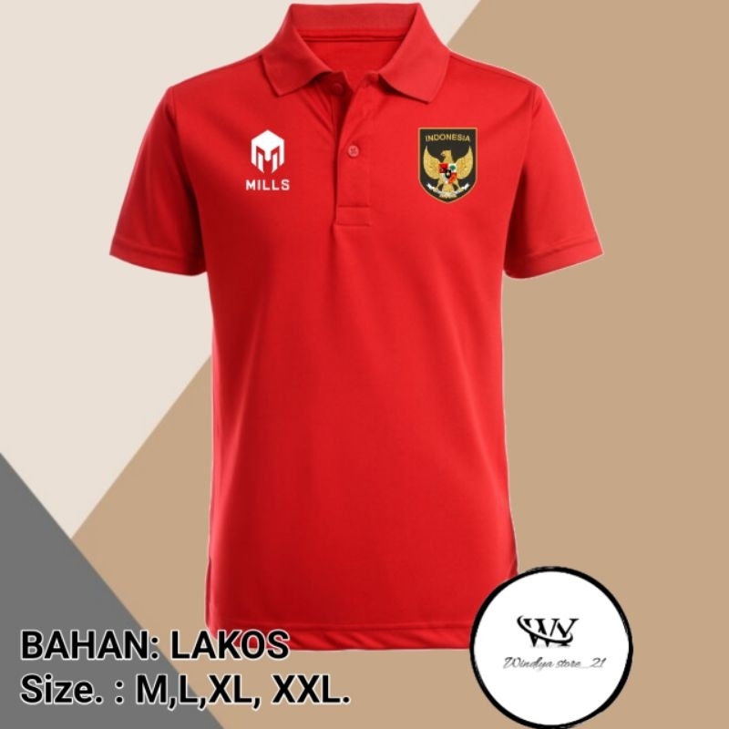 KAOS POLO shrit TIMNAS INDONESIA / kaos kerah seragam timnas