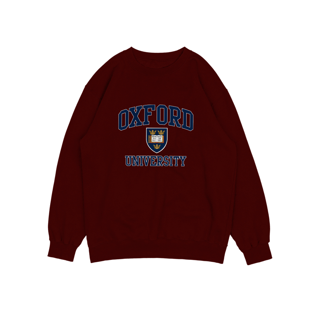 OXFORD SWEATER CREWNECK PRIA WANITA Size M-XXL