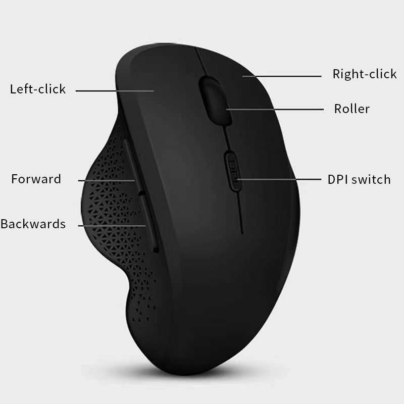 Actual 【COD】Wireless Mouse Rechargeable 2.4G Bluetooth USB Office Mute Gaming Mouse Support PC Laptop Tablet Mobile Phone With Type-C Adapter