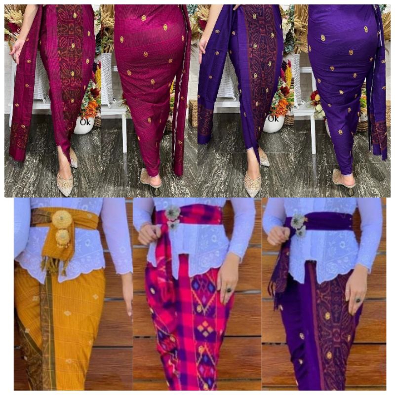 Kamen endek dobol tretes set selendang