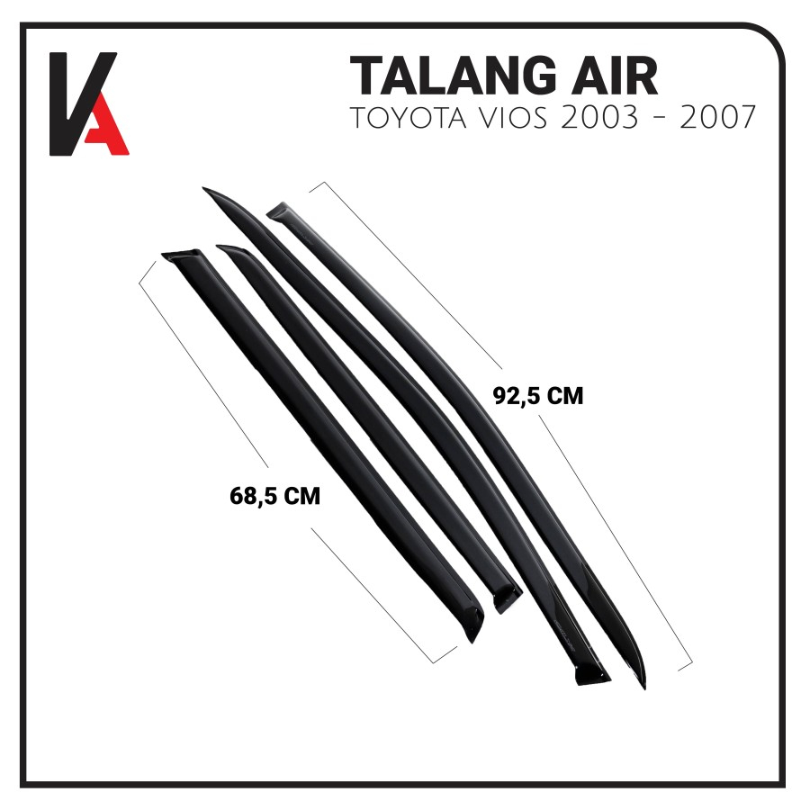 TALANG AIR PINTU MOBIL TOYOTA VIOS 2003 2007 MODEL SLIM HIGH QUALITY