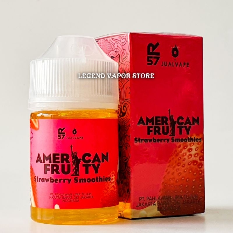 FREEBASE - LIQUID AMERICAN FRUITY Strawberry Smoothies 60ML 3MG 6MG AUTHENTIC R57