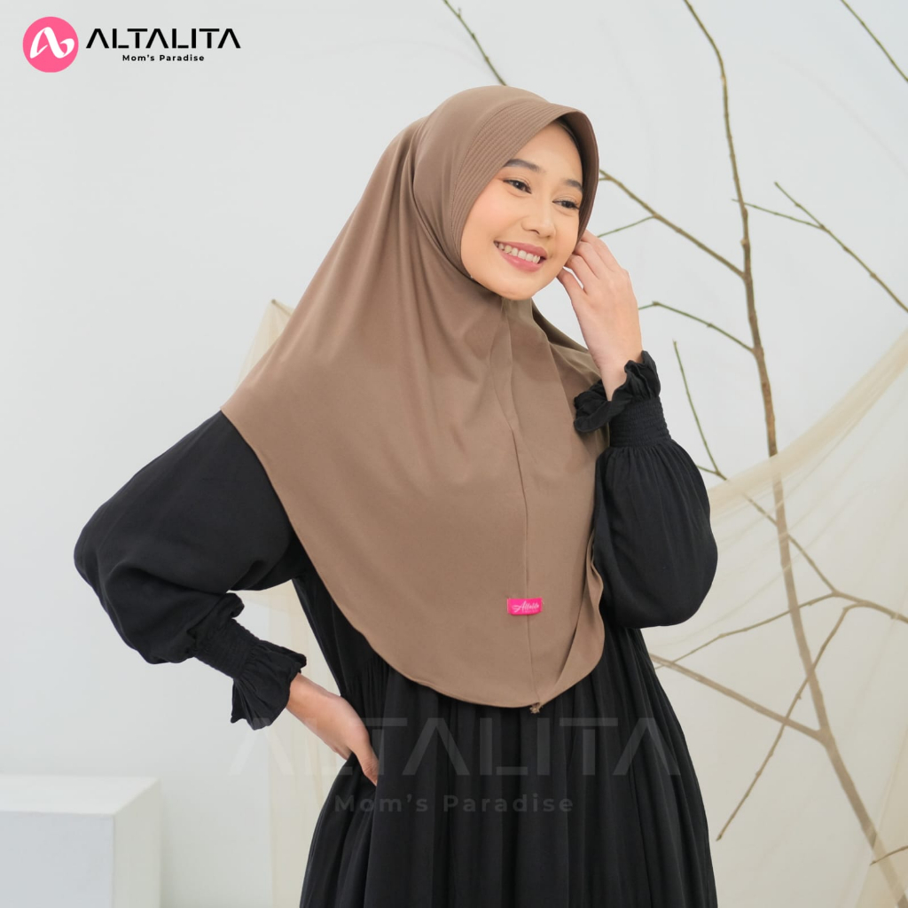 Altalita - Hijab Bergo Instan Qanita Penguin Size L Kerudung Sport Hamidah Menutup Dada Terbaru Jilbab Instan Jersey Premium Cocok Untuk Sekolah Olahraga Volly Futsal Senam dan Sehari-Hari