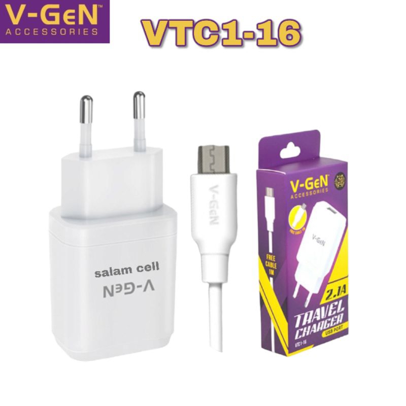 Charger Micro Usb V-GEN VTC1-16 10,5W 5V 2,1A Original Vgen Vtc1 16