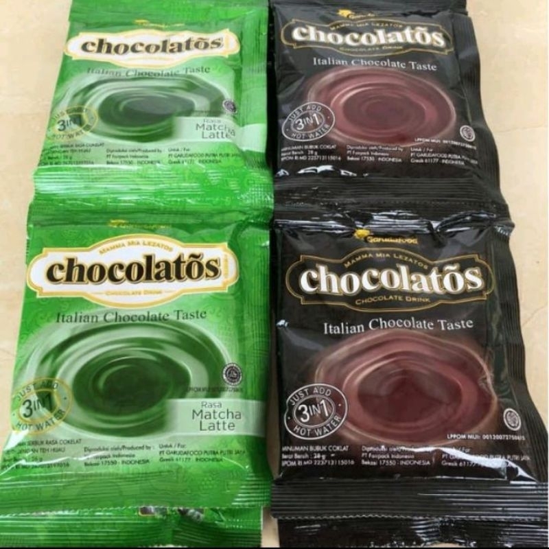 

CHOCOLATOS drink MATCHA COKLAT renteng renceng 24grx10