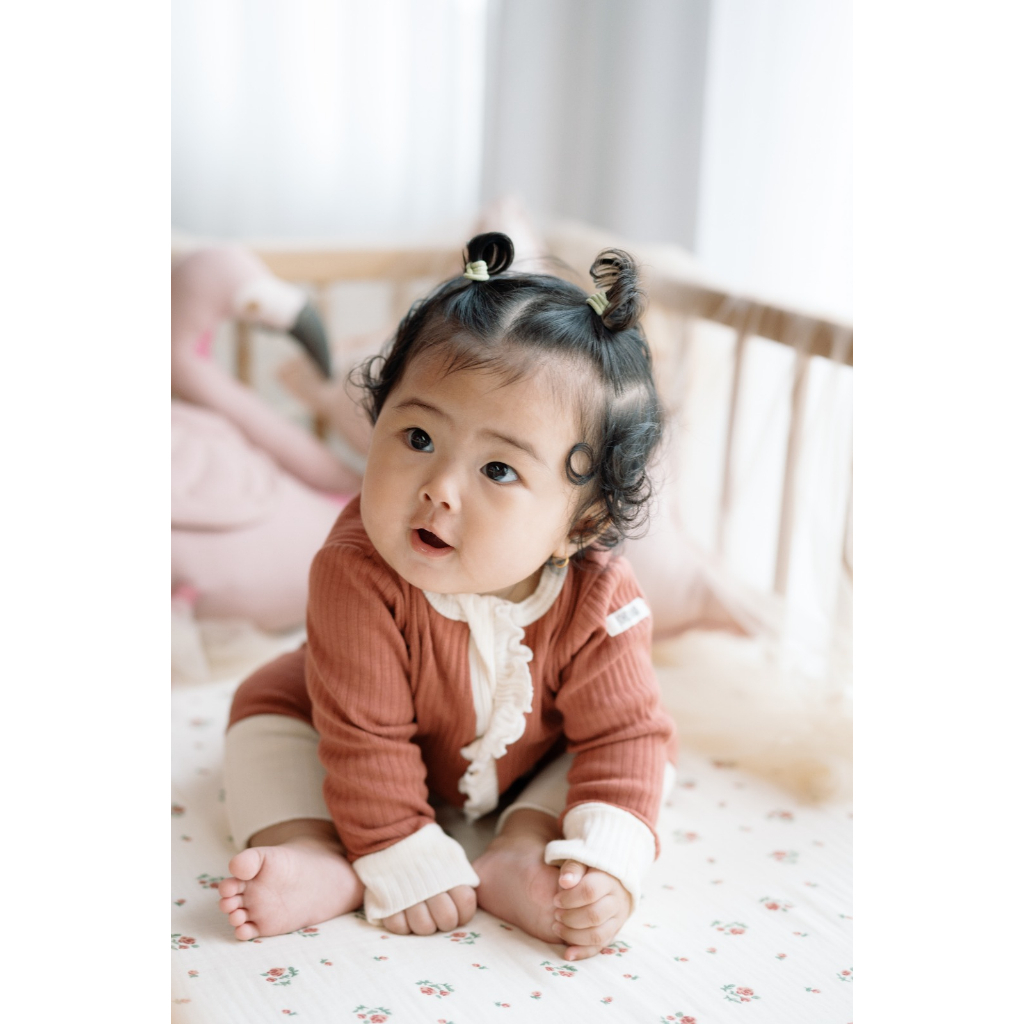 BOHOPANNA - SLEEPSUIT ZIPPER RUFFLE - Baju Tidur Bayi