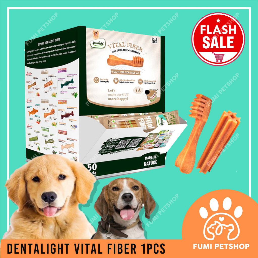 DENTALIGHT VITAL FIBER 10GR - SNACK ANJING