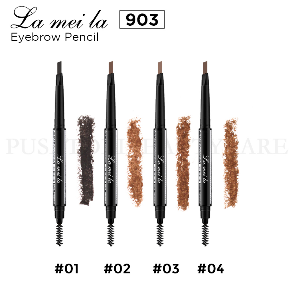 LAMEILA 903 EyebrowPencil Waterproof Double Head Pinsil Alis anti Air