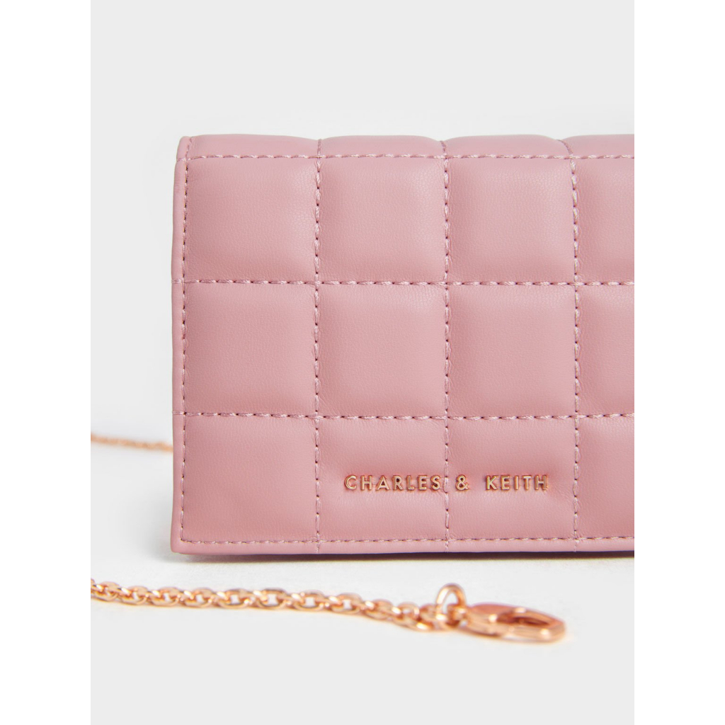 DOMPET CHARLES &amp; KEITH QUILTED MINI PINK - CK6 -10840202