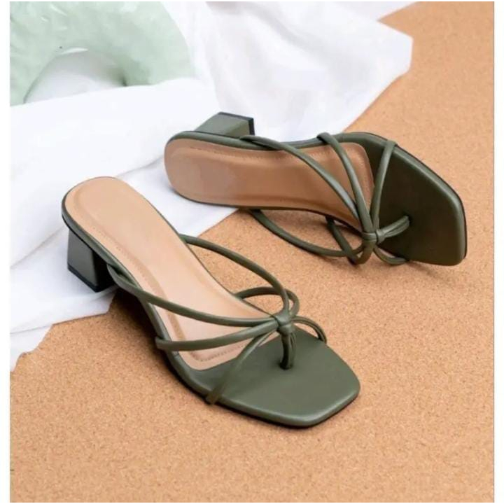 Sandal Heels Wanita Sandal Hak Tahu Japit 5 Cm Terbaru 2023