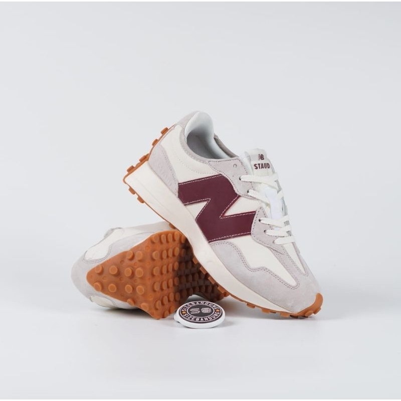 Sepatu New Balance 327 Moonbeam White Classics Burgundy