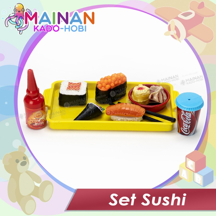 SET KITCHEN MINIATUR MAINAN ANAK MINIATUR JAPANESE FOOD MAKANAN JEPANG SUSHI