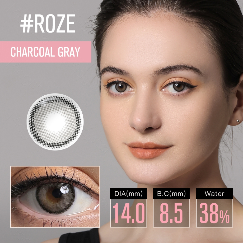 MAGISTER SOFTLENS ROZE SERI NORMAL &amp; MINUS (0.00 S/D -6.00) DIAMETER 14MM  NUDE / BEIGE / CHARCOAL / OLIVE