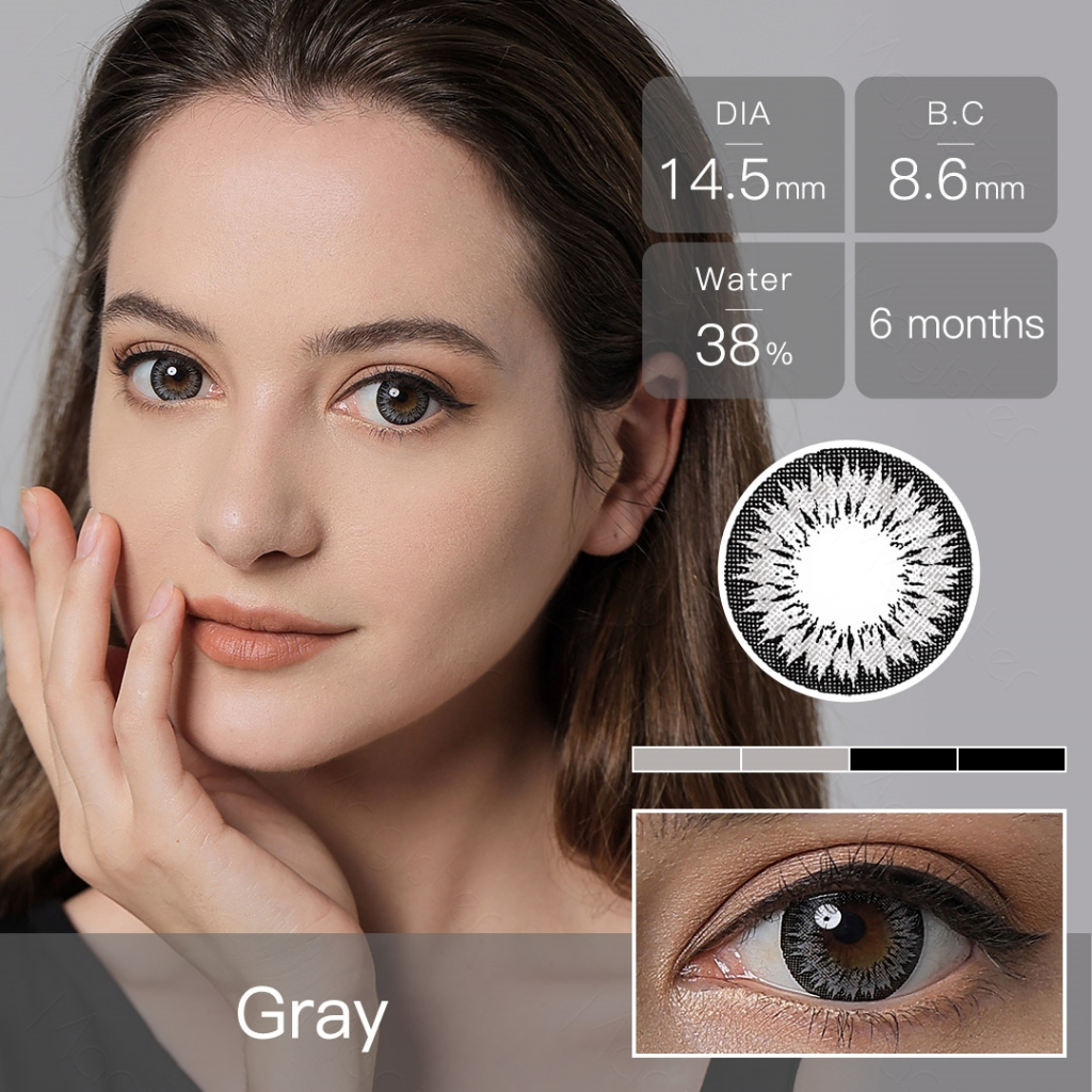 (COD)Softlens magister softlens mata FLORA seri softlens 14.20-14.50mm soflen murah Rose Brown softlens normal