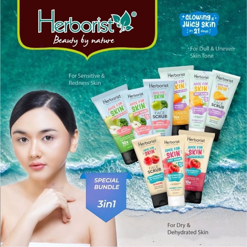 Herborist Juice For Skin Body Serum Exfoliating Face scrub VICTORIA