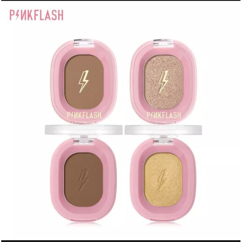 PINKFLASH HIGHLIGHTER & CONTOUR WATERPROOF / SHIMMER HIGHLIGHTER & MATTE CONTOUR POWDER PF-F02