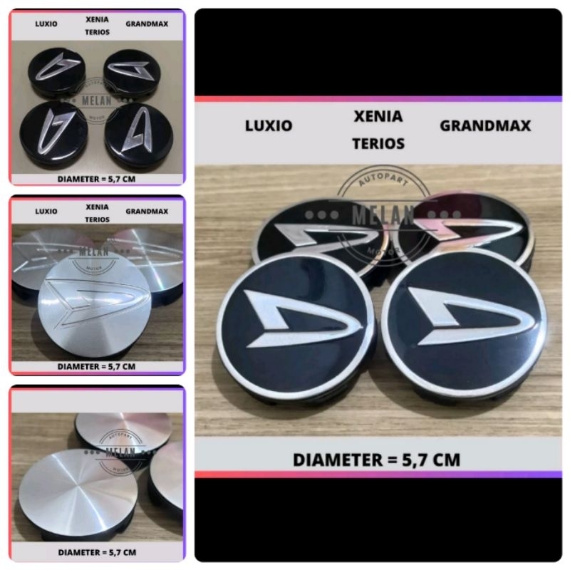 Dop Roda atau Tutup Velg Daihatsu Xenia Allnew, Xenia Old, Terios, Grandmax, Luxio  Diameter 5,7 CM