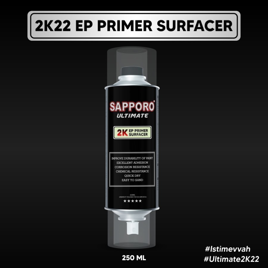 SAPPORO ULTIMATE **** 2K22 SUPER PRIMER SURFACER 2 K EPOXY Cat Semprot POXY Pilox Pylox