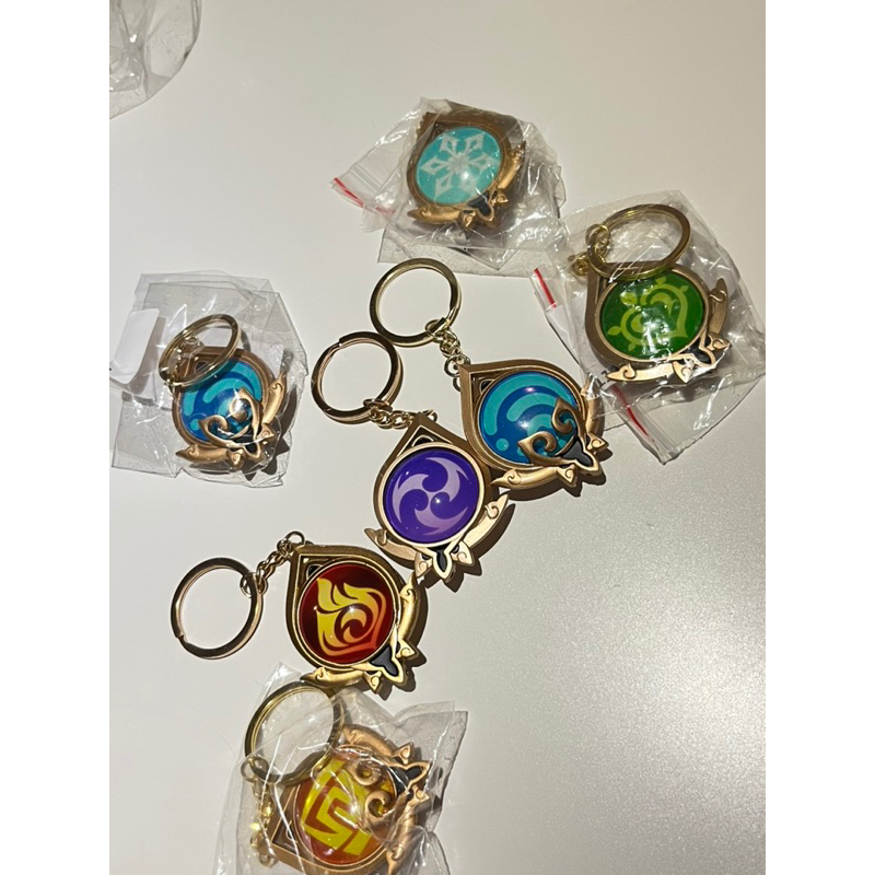 [READY STOCK] Genshin Impact VISION Keychain ANEMO PYRO ELECTRO GEO DENDRO HYDRO