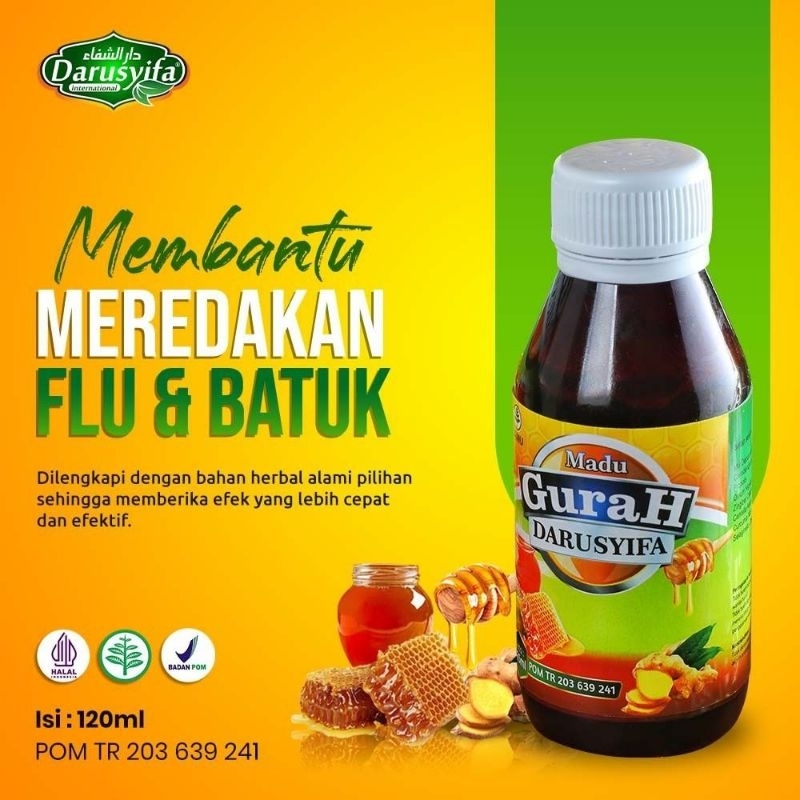 Madu Gurah Flu dan Batuk Plus Daun Saga Darusyifa