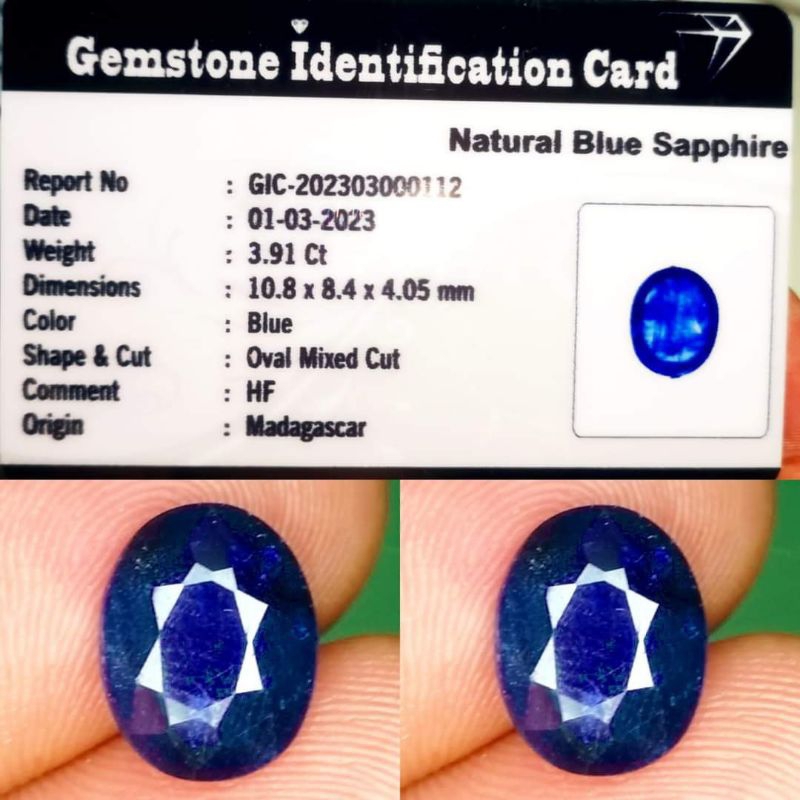 NATURAL BLUE SAPPHIRE PLUS MEMO