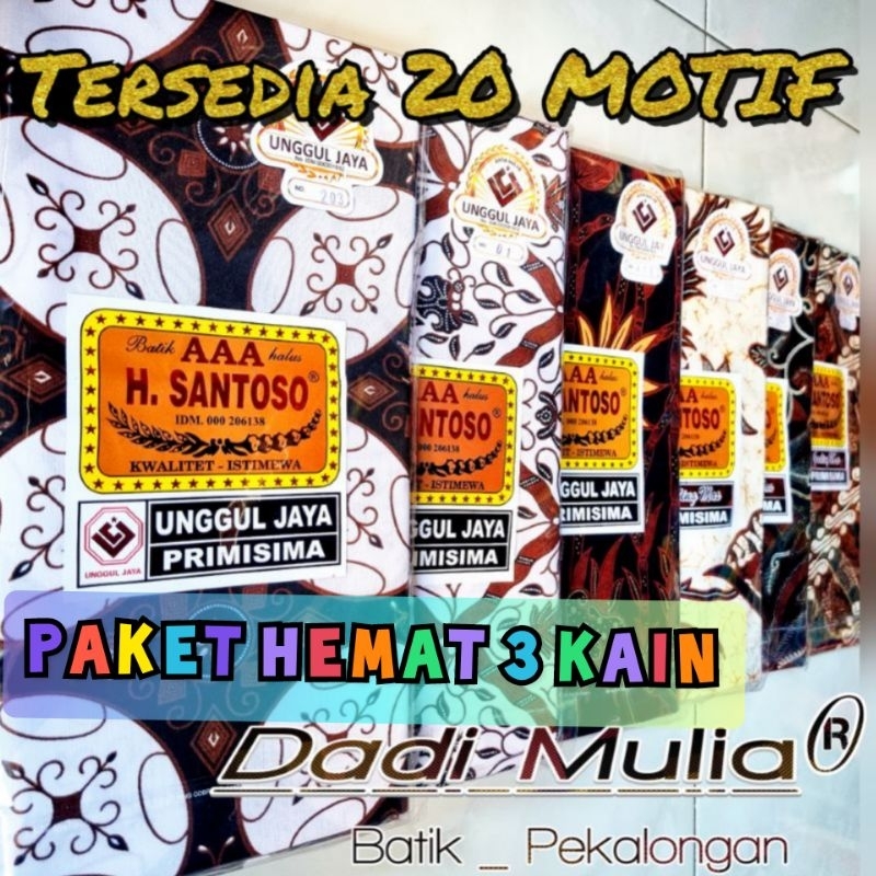 PAKET HEMAT KAIN PANJANG SANTOSO UNGGUL JAYA berkualitas / kain unggul jaya / cukin / samping h santoso / jarit /cukin / samping kebat / melahirkan / seserahan / 7 bulanan/ sido mukti / sidomukti / spa / sprei batik / murah /  pekalongan / tapeh lahiran