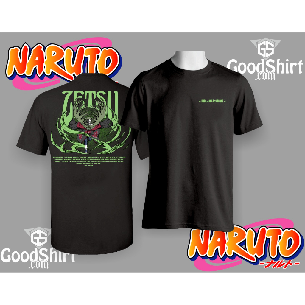 Kaos Naruto Shippuden "Zetsu Hitam 黒ゼツ, Kuro-Zetsu" - Kaos Naruto Shippuden/Kaos Anime Manga/Kaos Ka