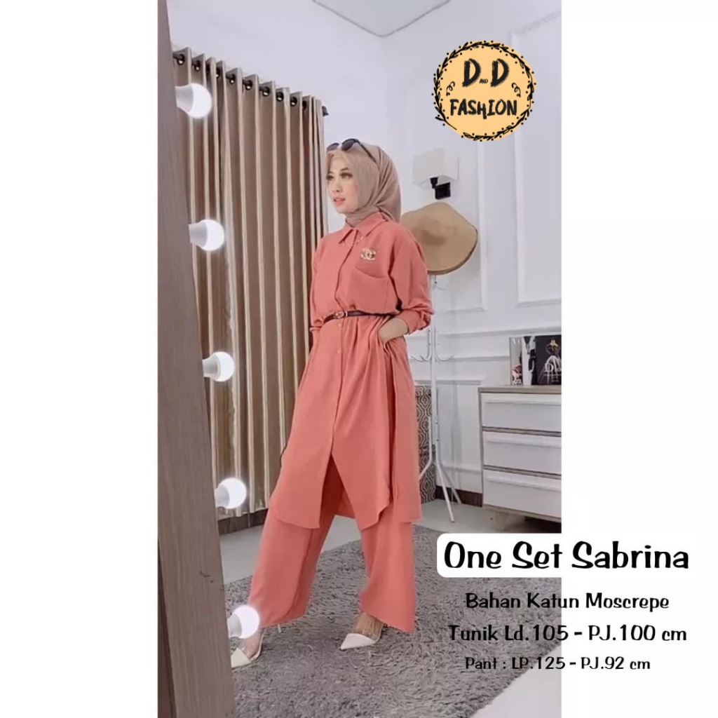 One Set Sabrina Katun Moscrepe Setelan Wanita Original By Boyasi