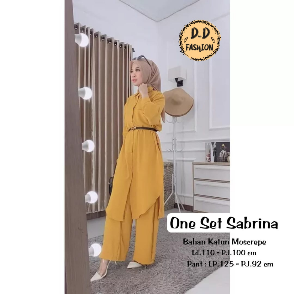 One Set Sabrina Katun Moscrepe Setelan Wanita Original By Boyasi