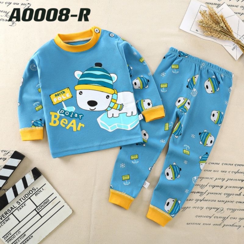 Setelan Baju Tidur Bayi / Piyama Anak Import 0-4 Tahun