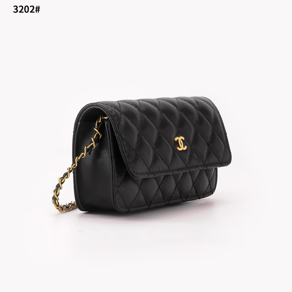 C Black Quilted Small Bag's 3202 3202