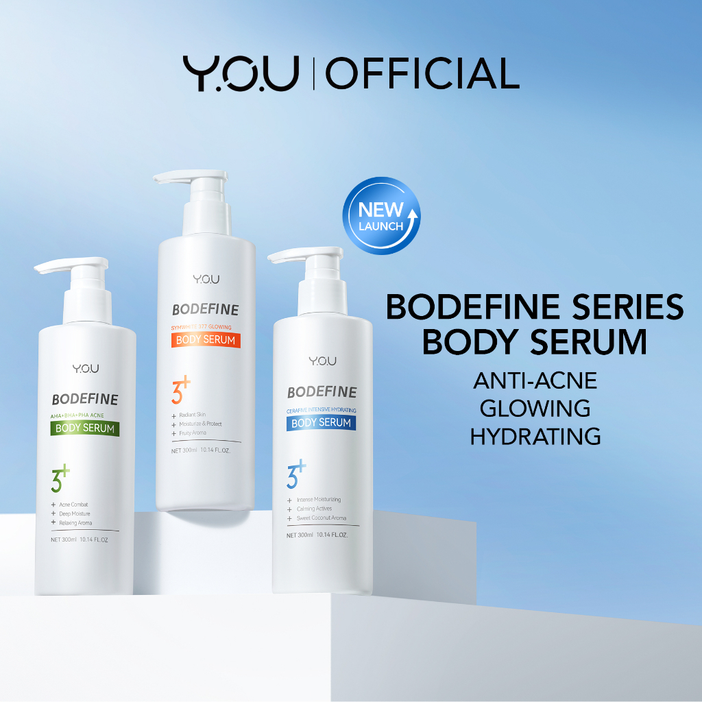 YOU Bodefine Body Serum Series | CeraFive Intensive Hydrating Body Serum | AHA+BHA+PHA Acne Body Serum | Bodefine CeraFive Intensive