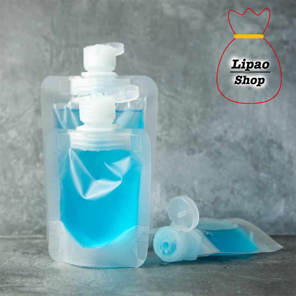 Botol Refill Tempat Sabun Cair Travel Pouch Fliptop Travel Organizer Wadah Kemasan Kosong 30ml 50ml 100ml