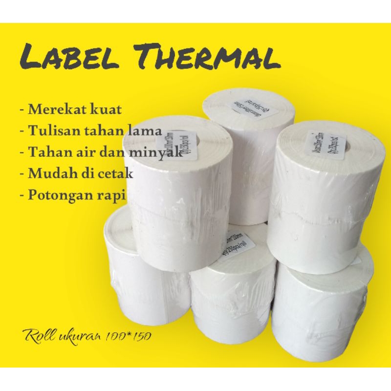 Kertas Label Thermal Roll / Thermal barcode Sticker Resi Online