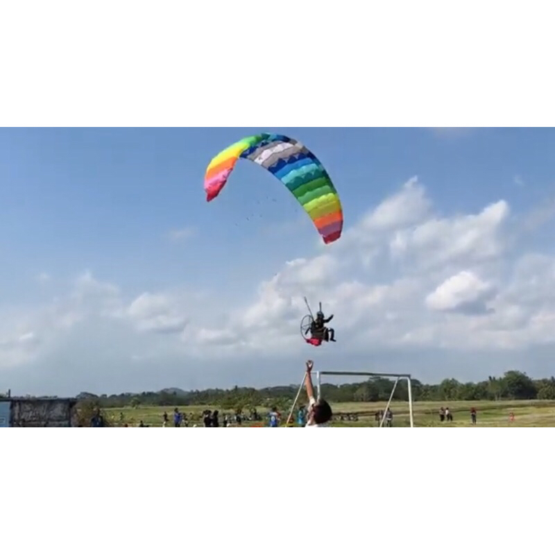 KIT RC PARAMOTOR PARALAYANG 3M SPEED MODE ACRO INCLUD 2SERVO&PILOT RC PESAWAT HELI PARATRIKE